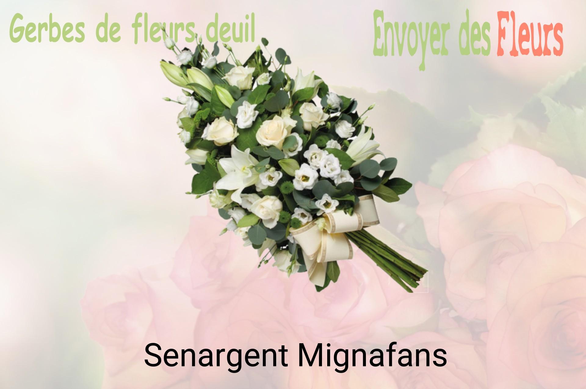 Gerbe de fleurs de deuil livrée à Senargent-Mignafans